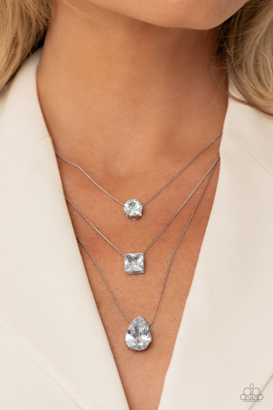 Lustrous Layers White Necklace