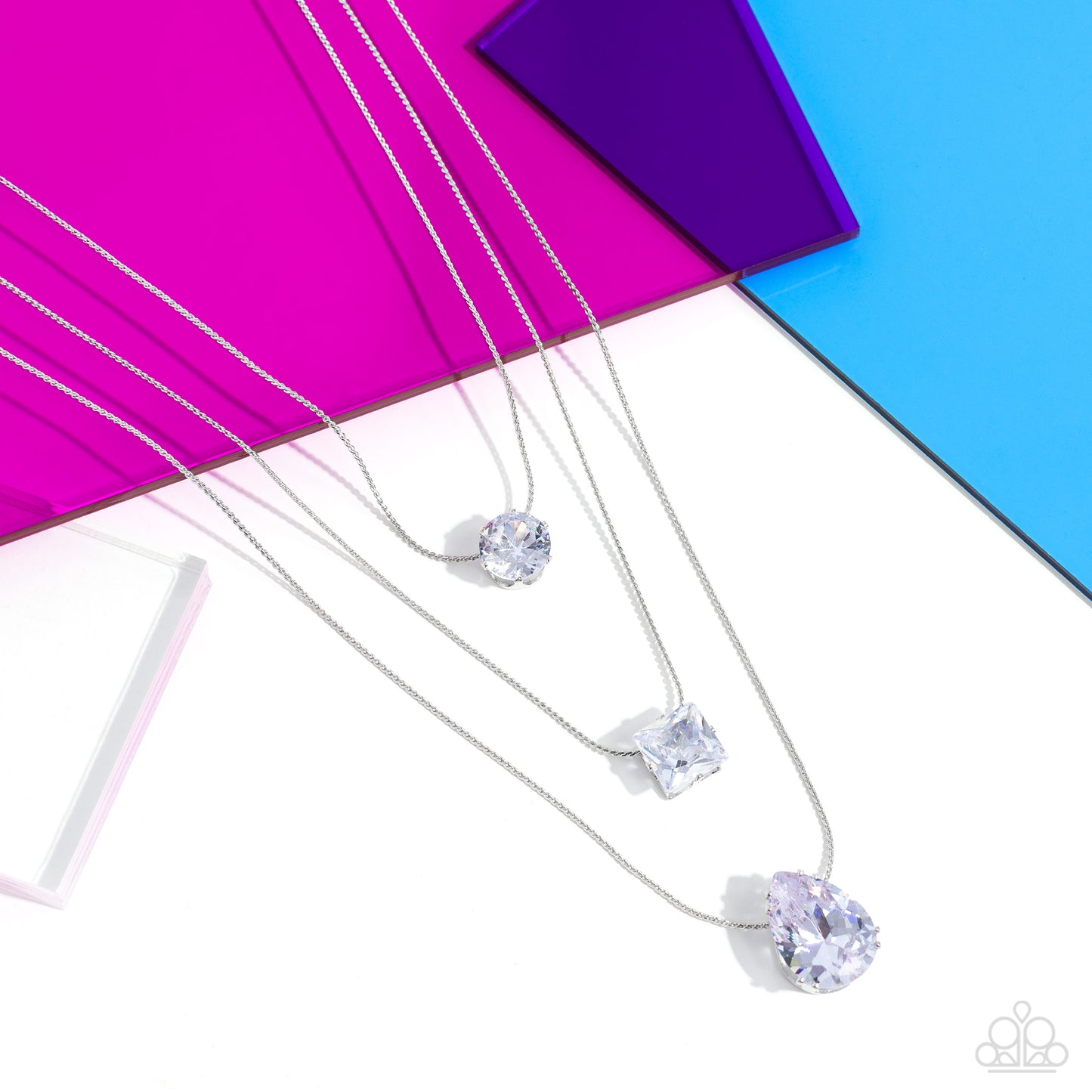 Lustrous Layers White Necklace