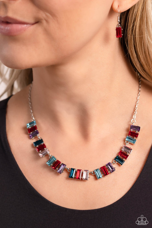 Elite Emeralds Red Necklace