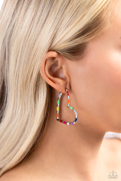 Striped Sweethearts Multi Hoop Earrings Paparazzi