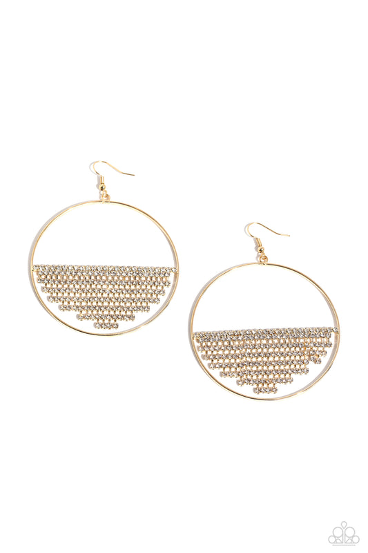 Fierce Fringe Gold Earrings