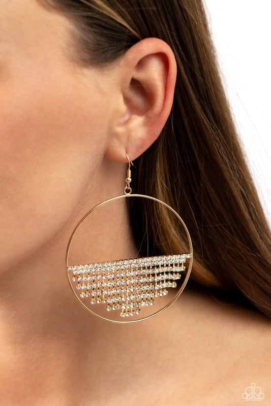 Fierce Fringe Gold Earrings
