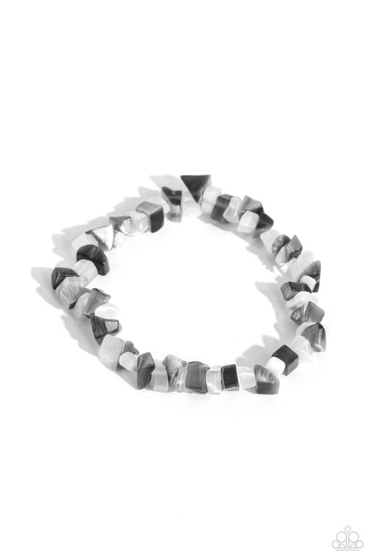 Chiseled Cameo Silver Bracelet