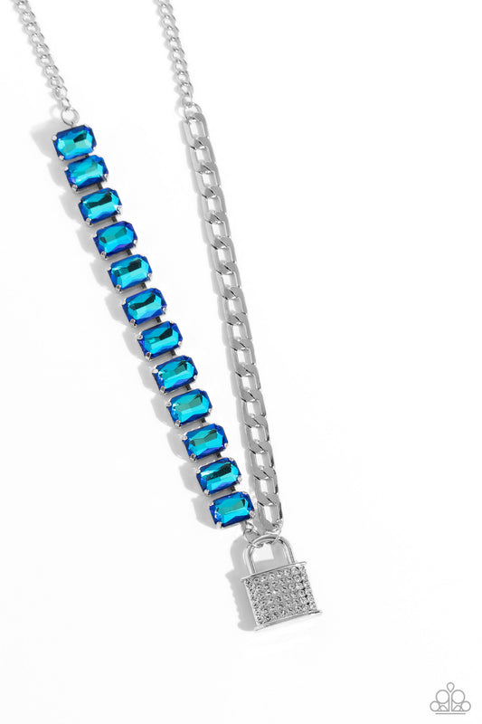 LOCK and Roll Blue Necklace