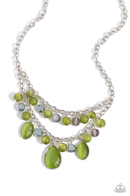Dewy Disposition Green Necklace