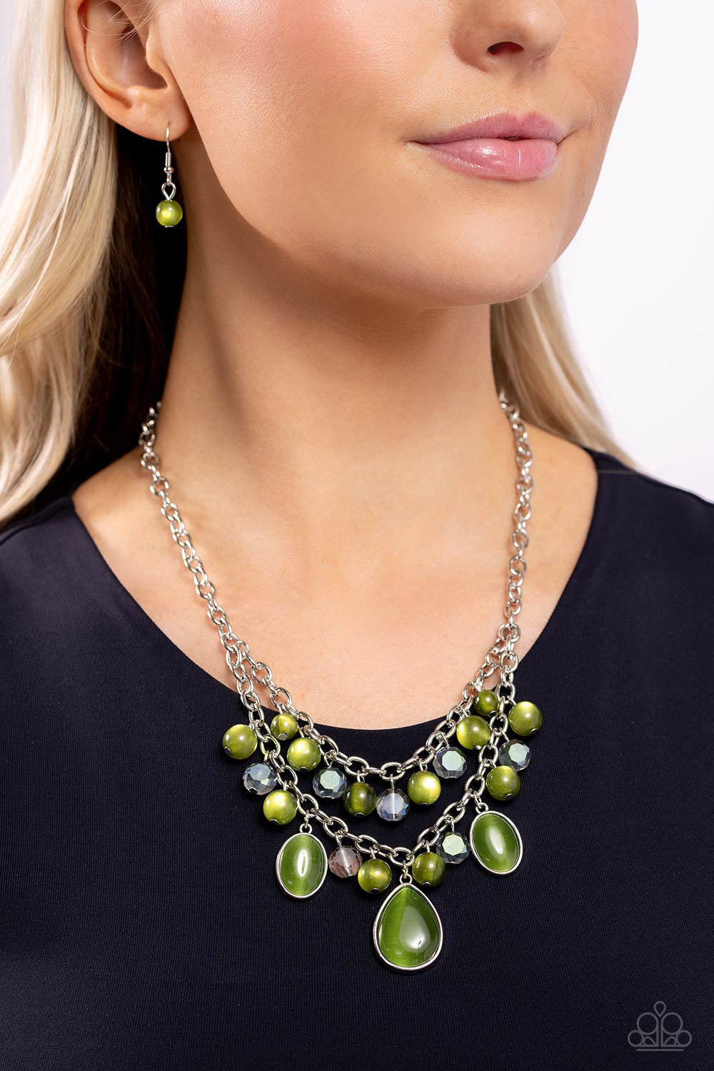 Dewy Disposition Green Necklace