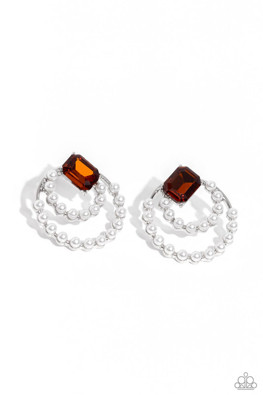 Double Standard Brown Post Earrings