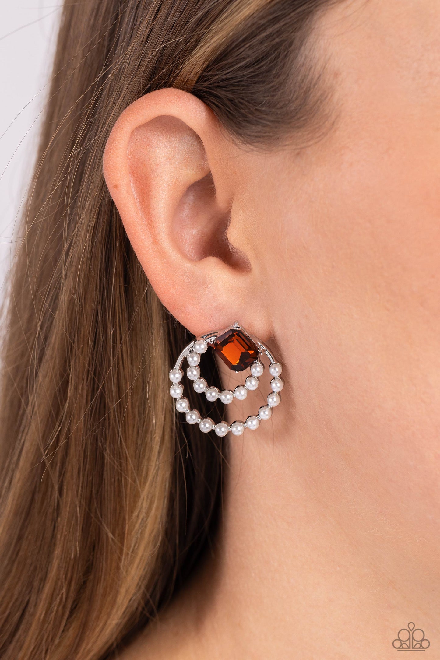 Double Standard Brown Post Earrings
