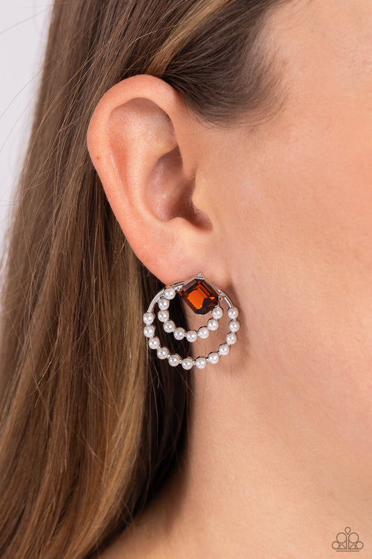 Double Standard Brown Post Earrings