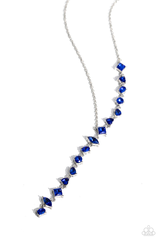 Diagonal Daydream Blue Necklace Paparazzi