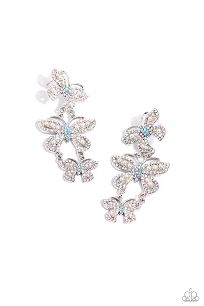 Fluttering Finale Multi Post Earrings Paparazzi