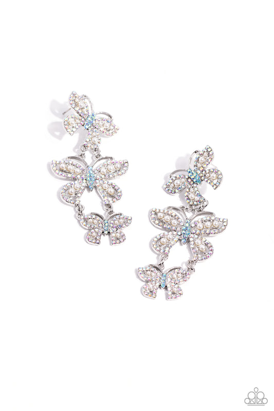 Fluttering Finale Multi Post Earrings Paparazzi