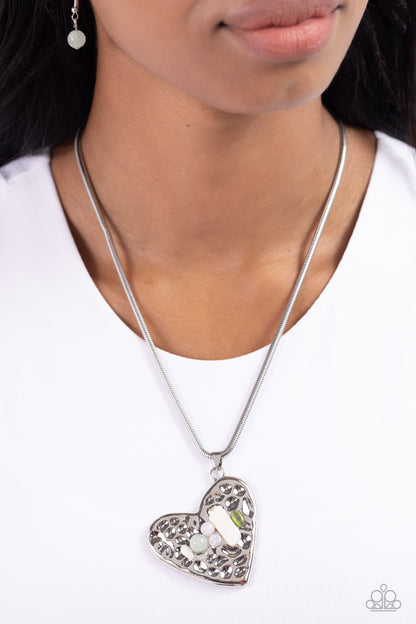 Tilted Trailblazer Green Necklace Paparazzi