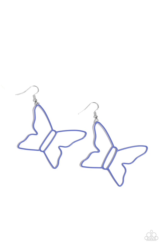 Soaring Silhouettes Blue Earrings