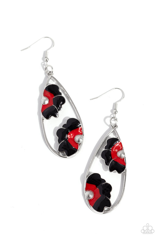 Airily Abloom Black Earrings