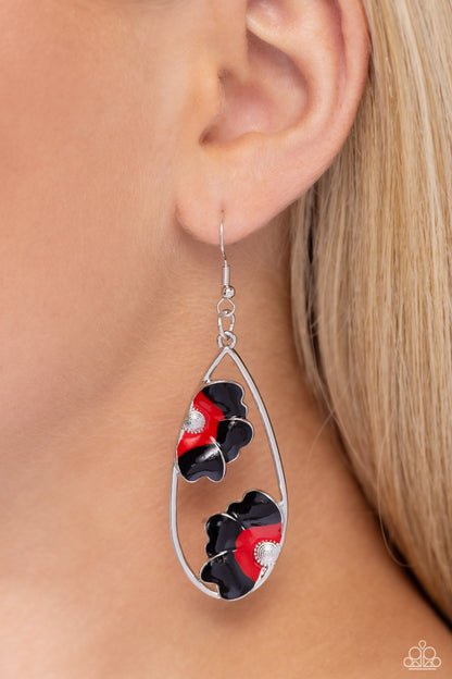 Airily Abloom Black Earrings