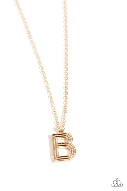 Leave Your Initials Gold *B* Necklace