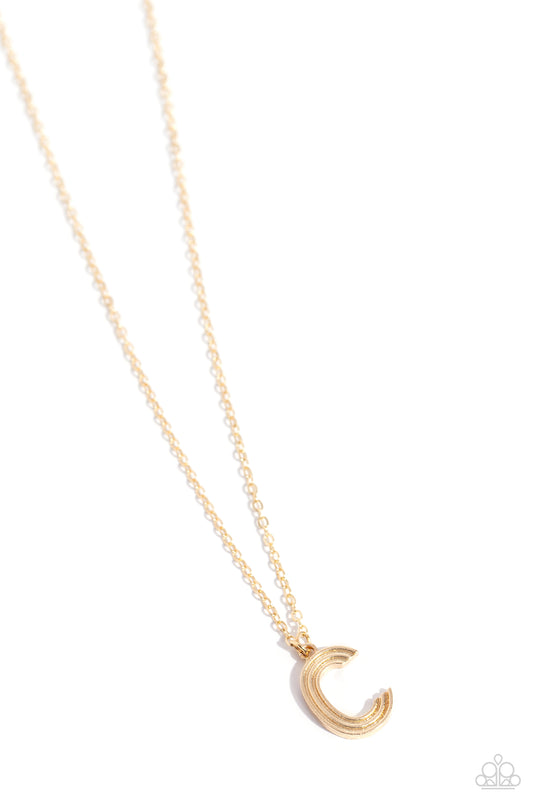 Leave Your Initials Gold *C* Necklace