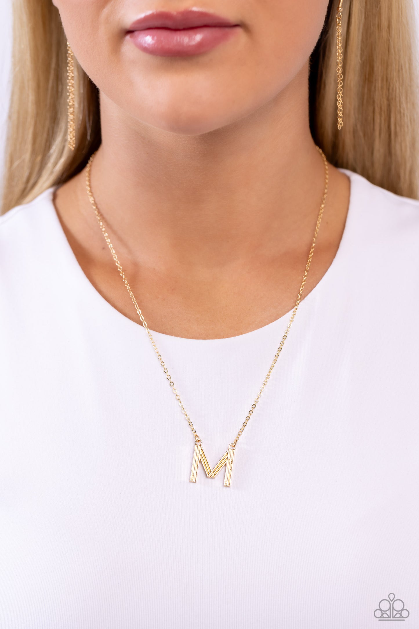 Leave Your Initials Gold *M* Necklace Paparazzi