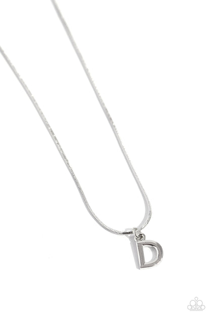 Seize the Initial Silver * D *  Necklace