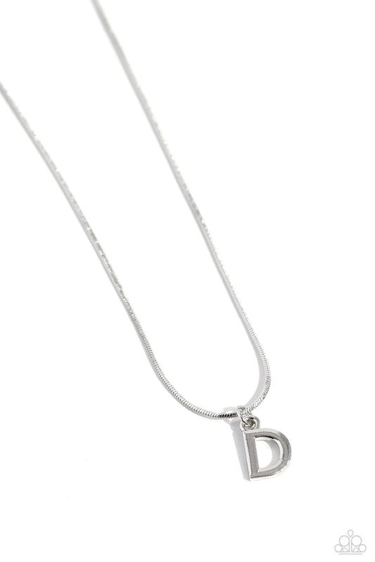 Seize the Initial Silver * D *  Necklace