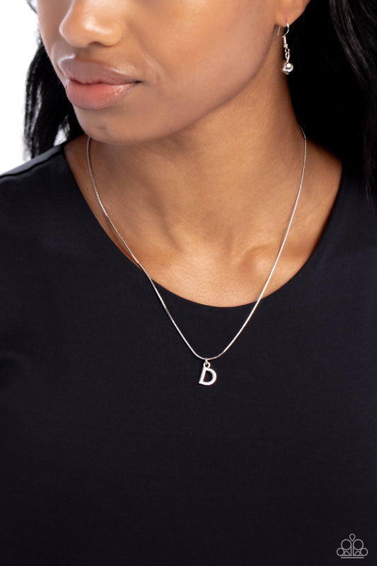 Seize the Initial Silver * D *  Necklace
