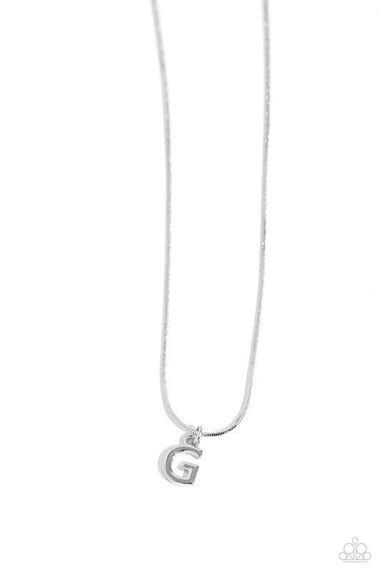 Seize the Initial Silver * G * Necklace