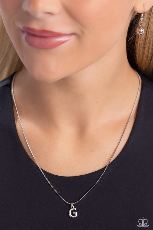 Seize the Initial Silver * G * Necklace