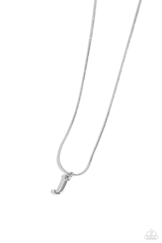 Seize the Initial Silver * J * Necklace
