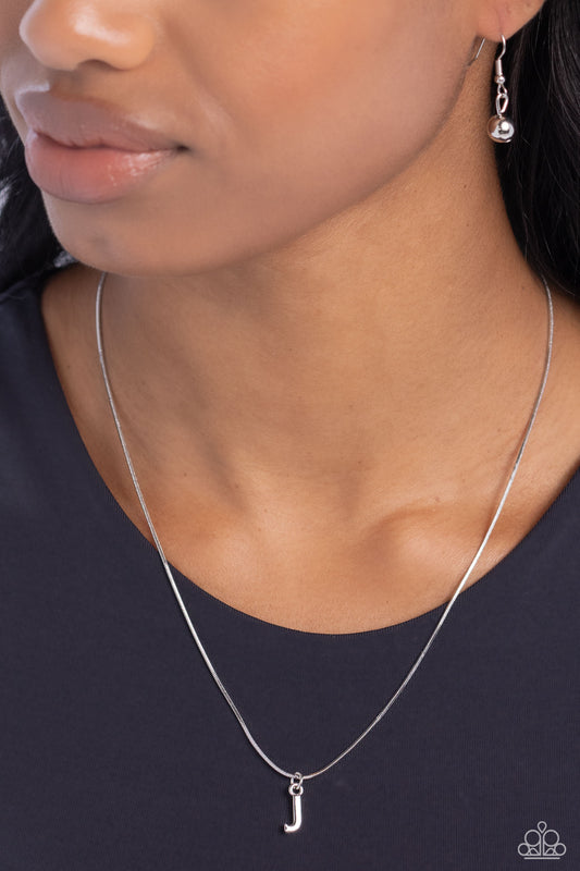 Seize the Initial Silver * J * Necklace