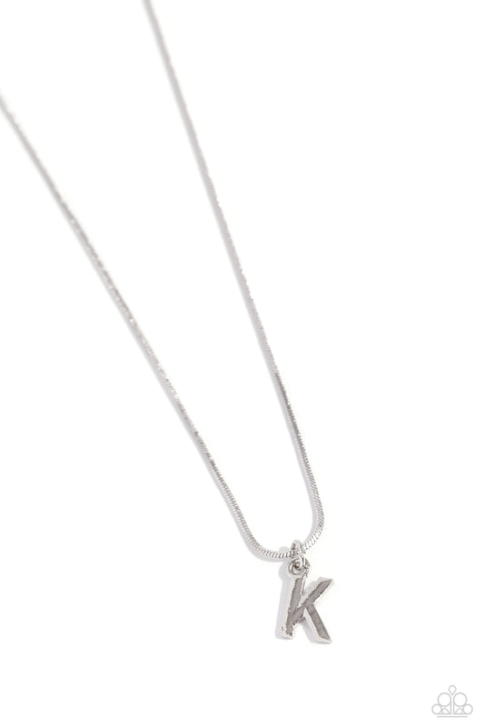 Seize the Initial Silver * K * Necklace