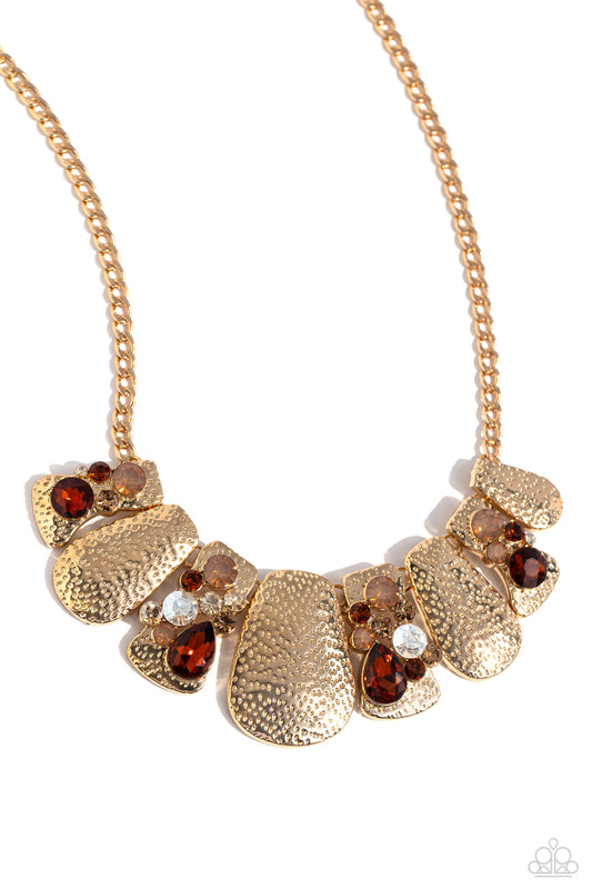 Multicolored Mayhem Brown Necklace