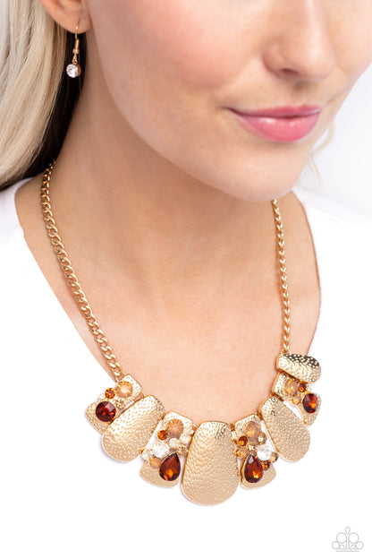 Multicolored Mayhem Brown Necklace