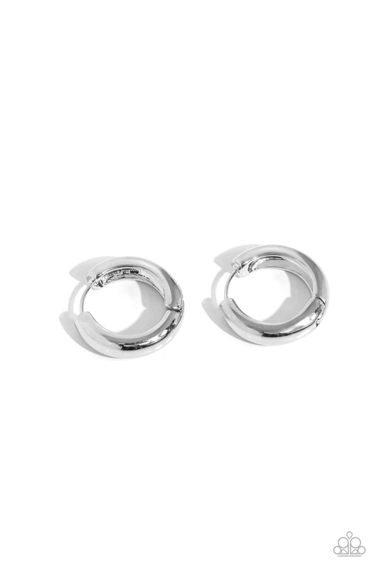 Simply Sinuous Silver Hoop Earrings Paparazzi