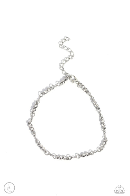 Simple Sass White Ankle Bracelet