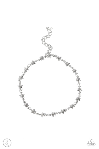 Starry Swing Dance Silver Ankle Bracelet