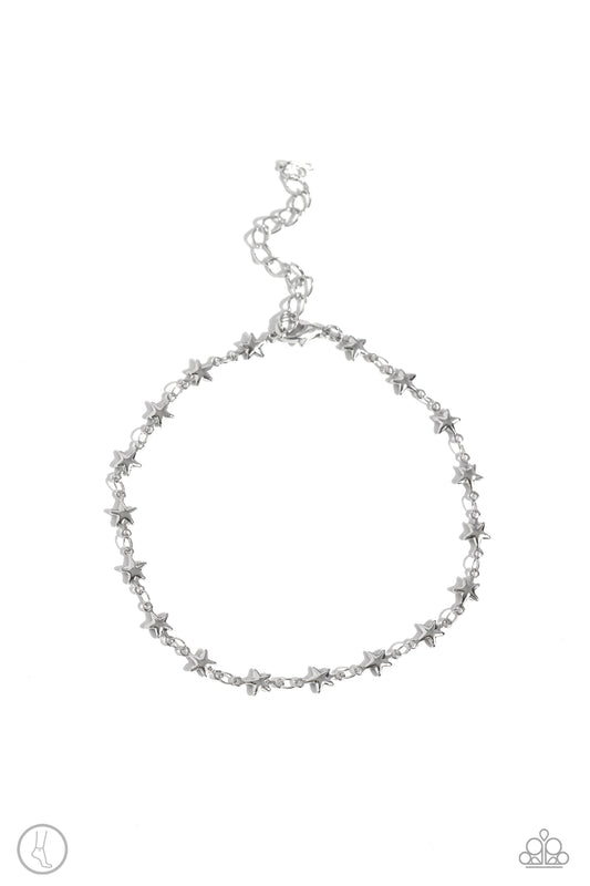 Starry Swing Dance Silver Ankle Bracelet