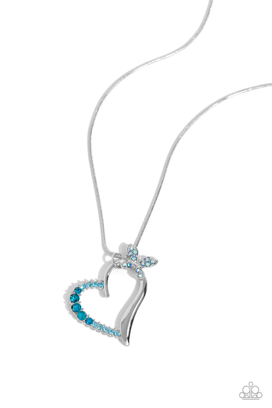 Half-Hearted Haven Blue Necklace