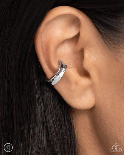 CUFF Call Silver Ear Cuff Earrings Paparazzi