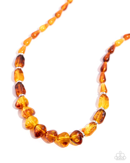 GLASSY Getaway Brown Necklace