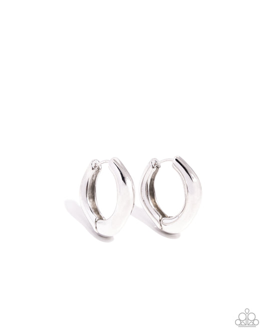Monochromatic Makeover Silver Hoop Earrings