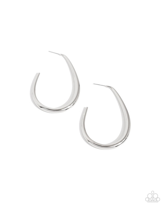 Exclusive Element Silver Hoop Earrings Paparazzi