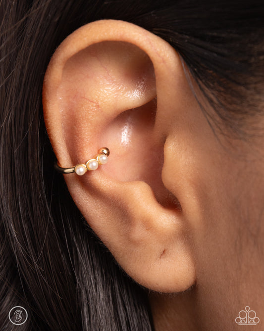 Ballerina Backdrop Gold Ear Cuff Earrings