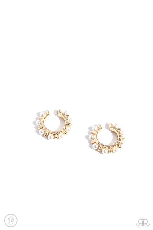 Bubbly Basic Gold Ear Cuff Earrings