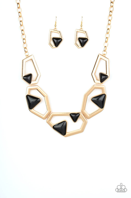GEO-ing, GEO-ing, Gone Gold Necklace Paparazzi