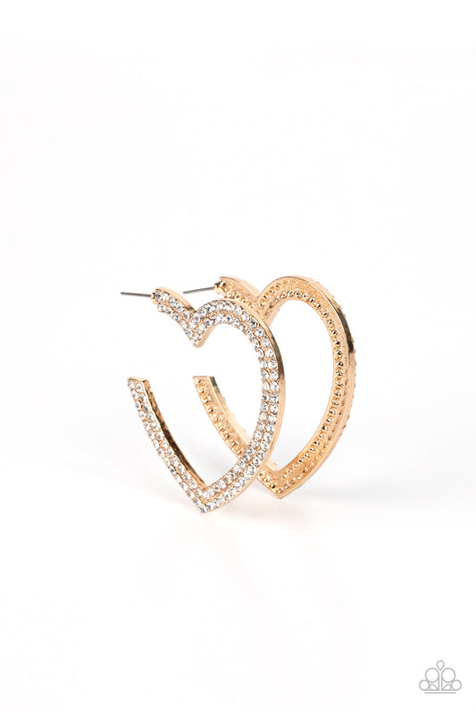 AMORE To Love Gold Heart Hoop Earrings