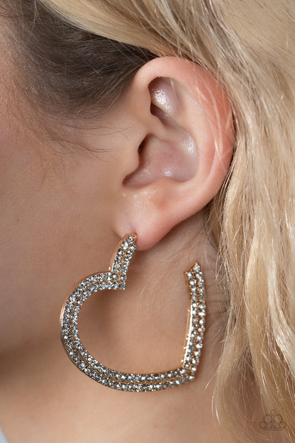 AMORE To Love Gold Heart Hoop Earrings