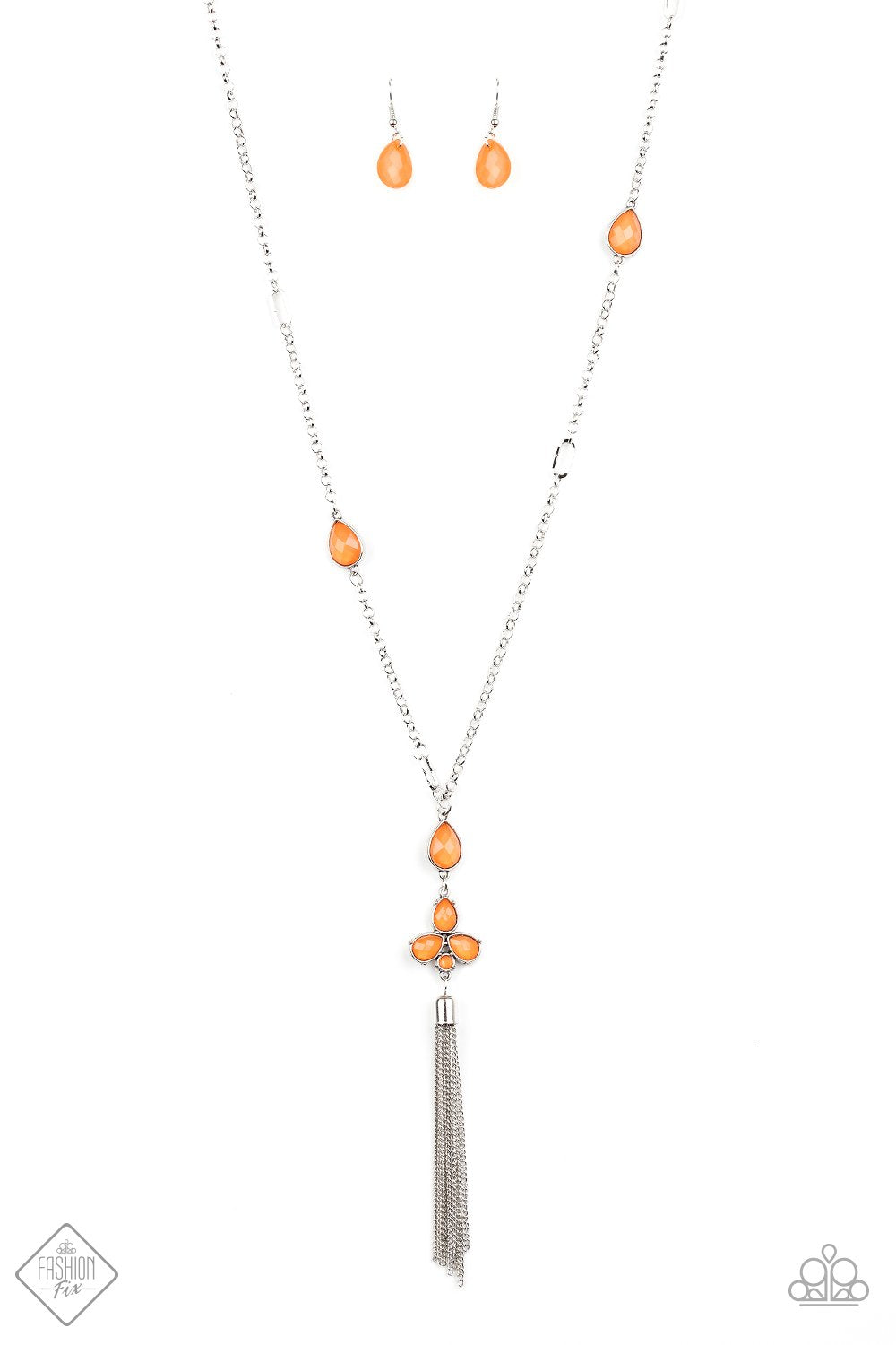 Eden Dew Orange Necklace Paparazzi 