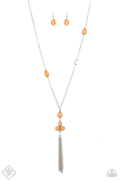Eden Dew Orange Necklace Paparazzi 