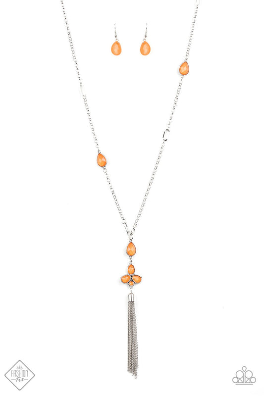 Eden Dew Orange Necklace Paparazzi 